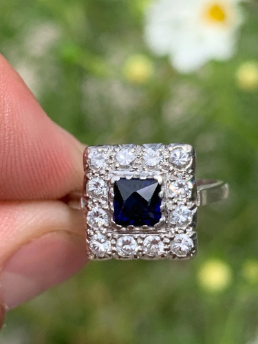 Vintage sapphire labcreated - vintage,